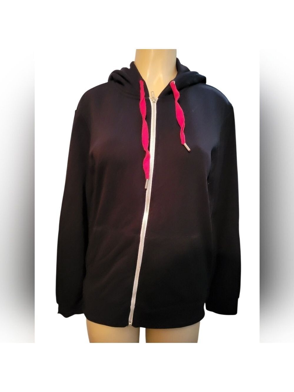 Forever 21 Mens Black Full Zip Hoodie